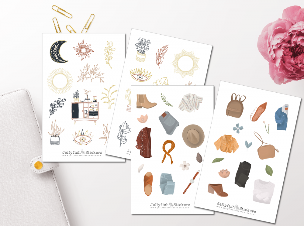 Boho Sticker Set